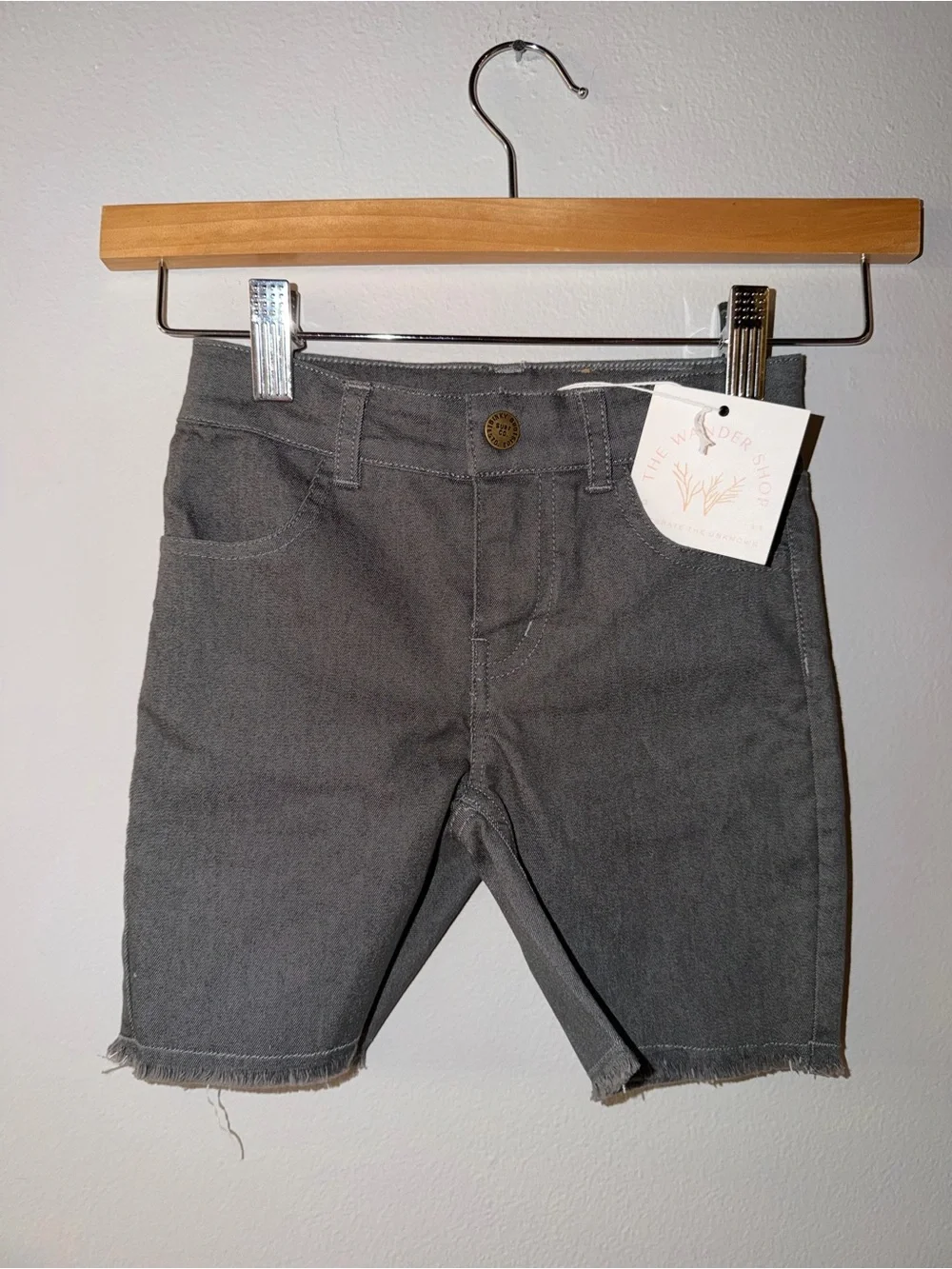 New Binky Bro Waco Kids Boys Gray Denim Shorts 6T